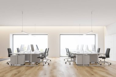 Beyaz açık alan office yan görünüm