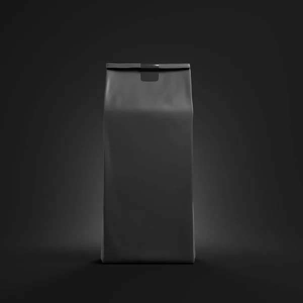 Black tea or coffee bag package — Stock Photo, Image