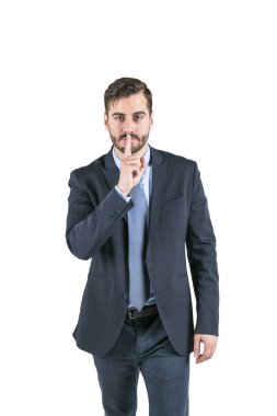 işadamı sessiz sessiz jest