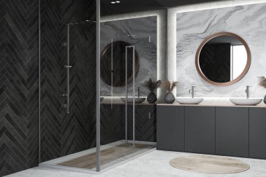 Modern tasarım banyo iç mimarisi