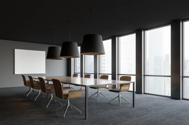 konferans odası iç pencere ve Şehir Manzaralı