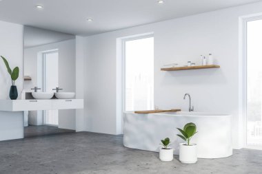 Modern ışık banyo iç.
