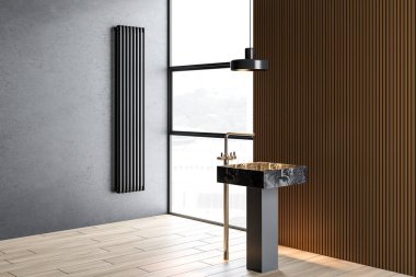 Modern tasarım banyo iç mimarisi.