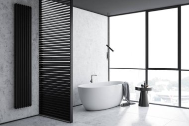 Modern ışık banyo iç. Loft tarzı.