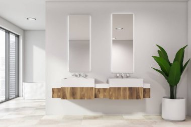 Modern ışık banyo iç.