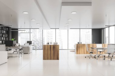 Resepsiyon ile panoramik modern ofis