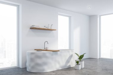 Modern ışık banyo iç.
