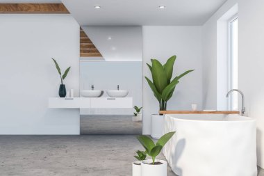 Modern ışık banyo iç.