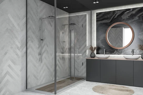 Modern ışık banyo iç. — Stok fotoğraf