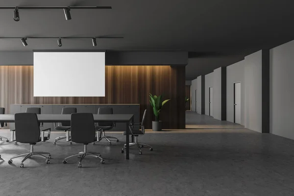Moder stylish design conference room in office building. Mock up poster. — Stock Photo, Image