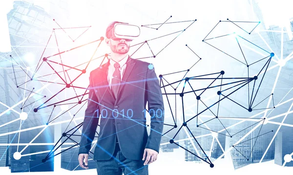 Ağ arayüzü kullanarak VR gözlük adam