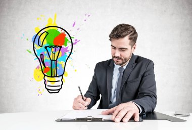 İşadamı imzalama belgesi, iş fikri