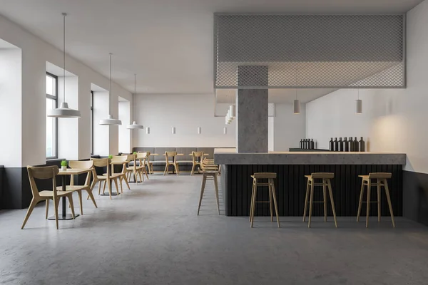 Bar ile modern kafe iç