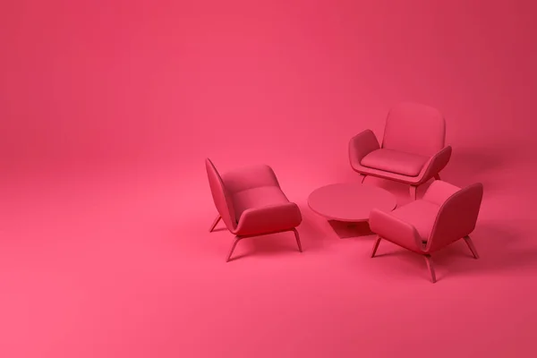 Red lounge room furniture set on red