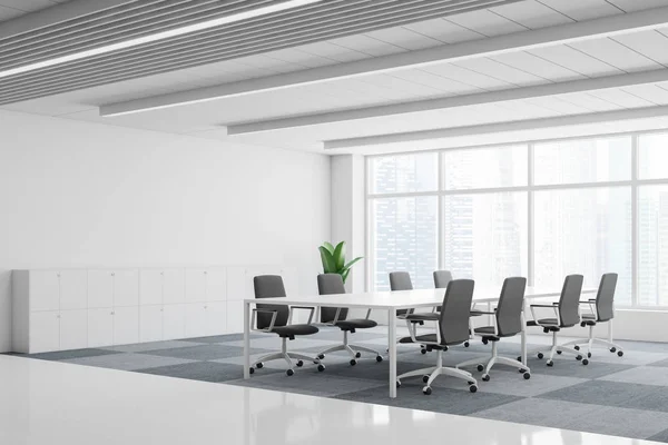 Panoramic office boardroom interior — Stock Photo, Image