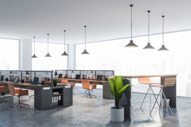 Beyaz loft ofis Köşesi
