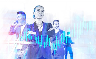 Şehirde çeşitli yönetici ekibi, borsa