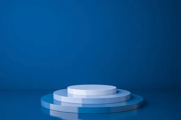 Blue empty showcase for product — Stock Photo, Image