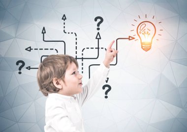 Küçük çocuk çözüm bulma