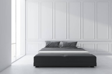 Minimalist beyaz yatak odası iç