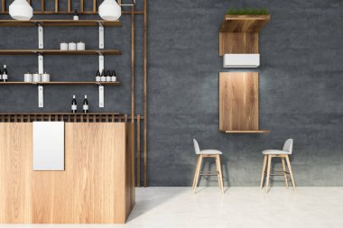 Sandalyeile minimalist pub iç