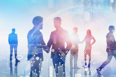 İş ekibi iletişim, dijital Dünya