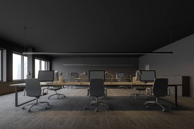 Loft gri açık alan ofis iç