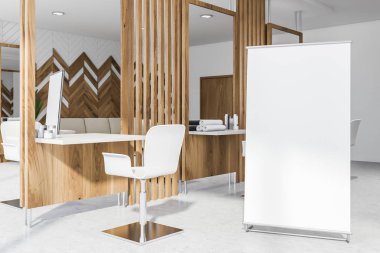 Afiş ile Güzellik salonu iç