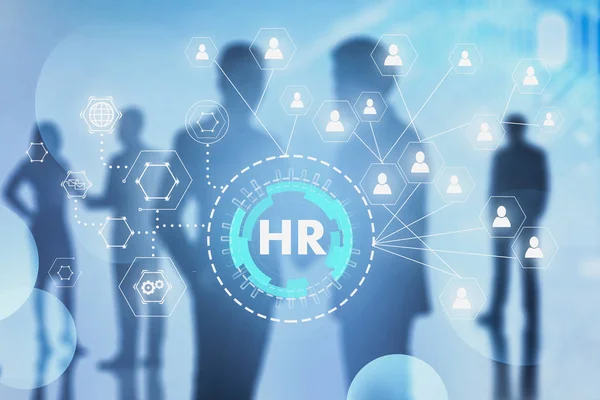 Business people, HR social connection screen — Stock Photo, Image