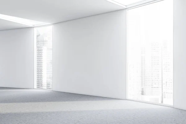 Boş beyaz loft salonu iç — Stok fotoğraf