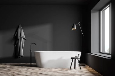 Gri banyo iç küvet ile