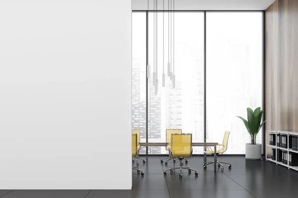 Office conference room interior with mock up wall — Stock Photo, Image