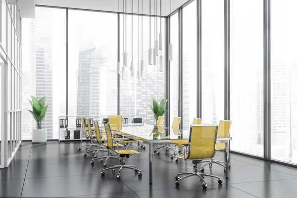 Panoramic office board room interior — Stock Photo, Image