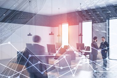 Loft açık alan ofis iş adamları