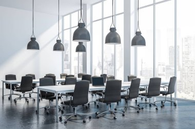 Loft beyaz açık alan ofis iç