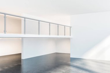 Boş beyaz ofis salonu iç