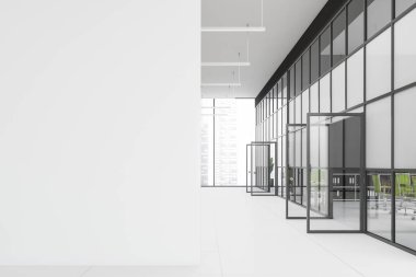 Sahte duvarlı boş ofis lobisi