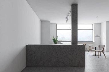 Minimalistic beton endüstriyel stil Bar, masalar