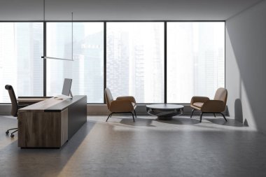 Lounge alanı olan Ceo ofisi