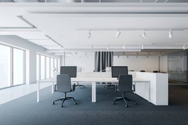 Endüstriyel tarz açık alan ofis iç