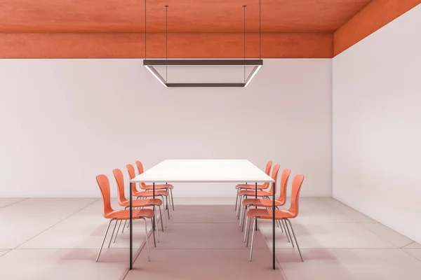 Arancione soffitto ufficio sala riunioni interno — Foto Stock