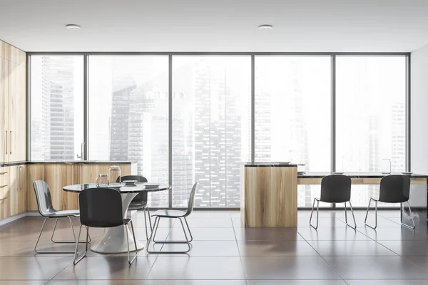 Lyxigt Panorama kök med två bord — Stockfoto