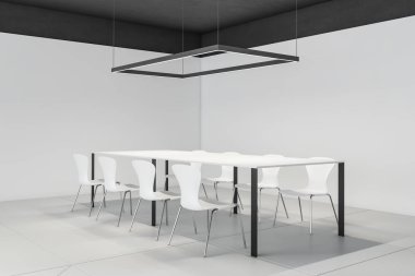 Minimalist ofis konferans salonu köşesi