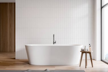 Küvetli beyaz kiremit banyo iç