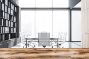 Siyah kitaplık konferans salonu iç, bulanık