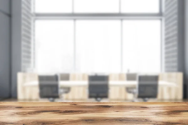 Gray and metal conference room, blurred — Stock Photo, Image