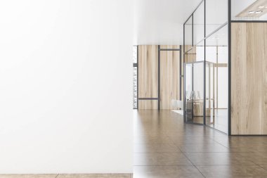 Sahte duvarlı boş ofis salonu