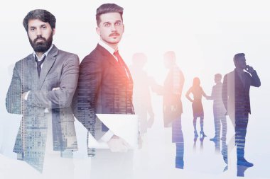 Şehirde iş adamları, liderlik kavramı