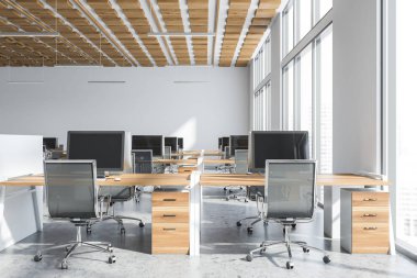 Ahşap tavan açık alan ofis iç