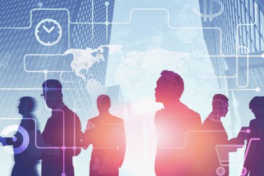 Şehirde Iş ekibi, online ödeme